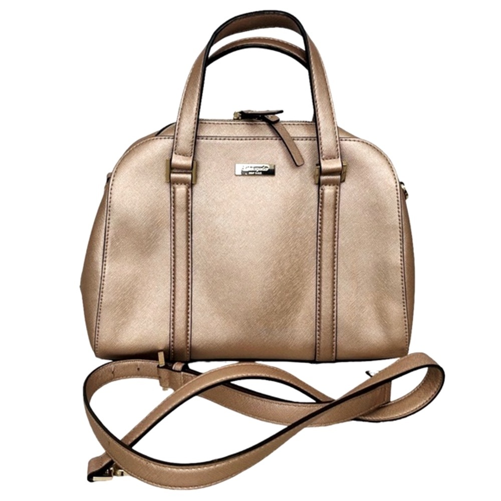 kate spade Handbag Crossbody Satchel Metallic Rose Gold